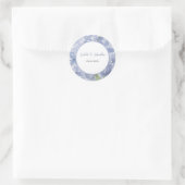 Sticker Rond Couronne de fleurs de mariage Hydrangea Dusty Blue (Sac)