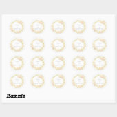 Sticker Rond Couronne de fleurs délicate (Feuille)