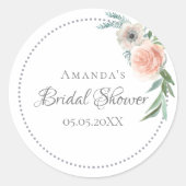 Sticker Rond Couronne de fleurs roses pour enterrement de vie d (Devant)