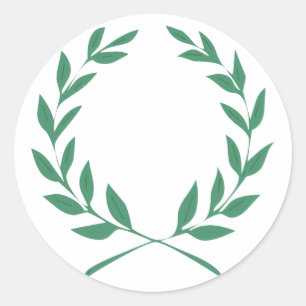 Sticker Rond Couronne de laurier