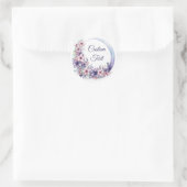 Sticker Rond Couronne de lune bleue (Sac)