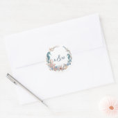 Sticker Rond Couronne de mer | Initiales de couples côtiers  (Enveloppe)