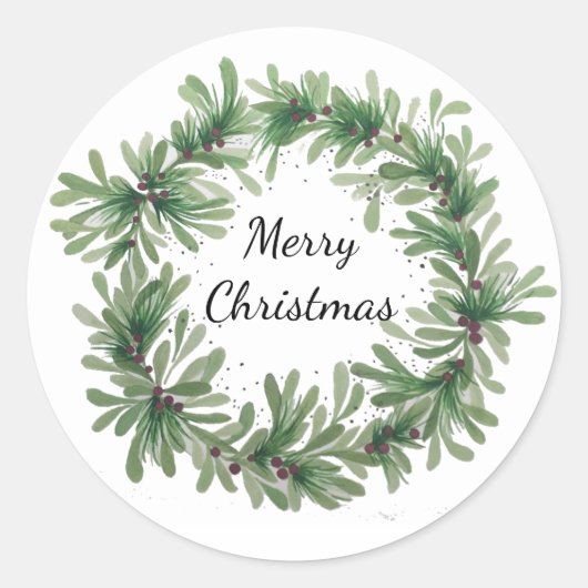 Sticker Rond couronne de mistletoe (Devant)