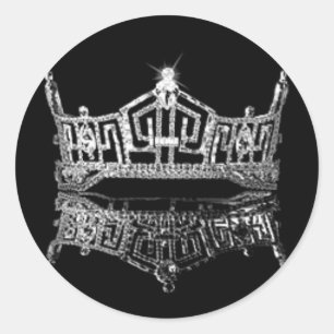 Sticker Rond Couronne de Mlle Amérique