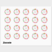 Sticker Rond Couronne de monogramme | Sceau d'enveloppe (Feuille)