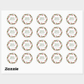 Sticker Rond Couronne de Noël (Feuille)