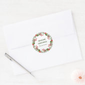 Sticker Rond Couronne de Noël (Enveloppe)