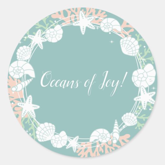 Sticker Rond Couronne de Noël Coastère (Devant)