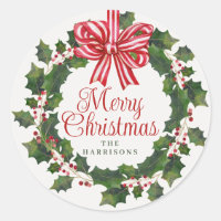 Couronne de Noël en houx fantaisiste
