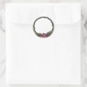 Sticker Rond Couronne de Noël Joyeux Noël Blu (Sac)