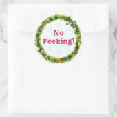 Sticker Rond Couronne de Noël Pas de pékin (Sac)