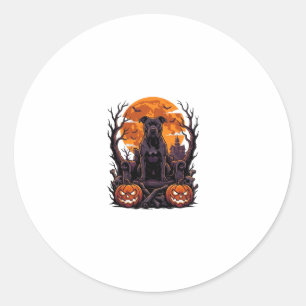Sticker Rond Couronne de Pâques citrouilles lune pleine Trône P