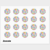 Sticker Rond Couronne de Pâques Feuille de (Feuille)