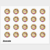 Sticker Rond Couronne de Pâques Feuille de (Feuille)