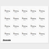 Sticker Rond Couronne de police de script noir Princess (Feuille)