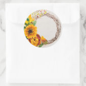Sticker Rond Couronne de tournesol (Sac)