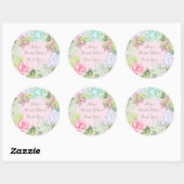 Sticker Rond Couronne de verdure succulente pour la Baby Shower (Feuille)