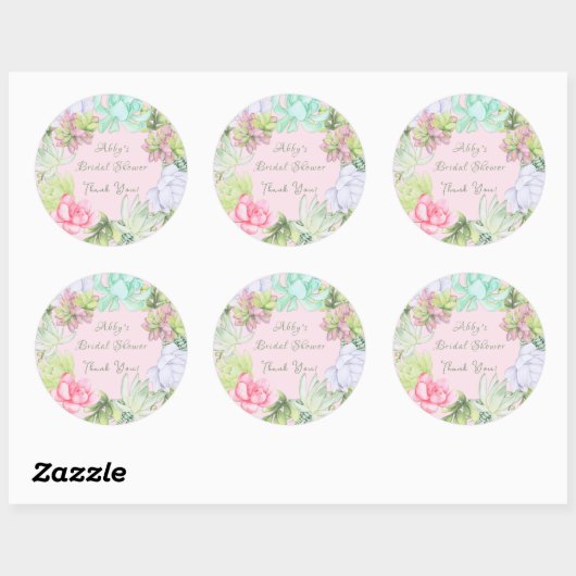 Sticker Rond Couronne de verdure succulente pour la douche de m (Feuille)