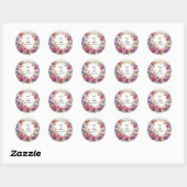 Sticker Rond Couronne décorative florale (Feuille)