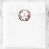 Sticker Rond Couronne décorative florale (Sac)