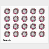 Sticker Rond Couronne décorative florale (Feuille)
