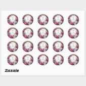 Sticker Rond Couronne décorative florale (Feuille)