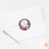 Sticker Rond Couronne décorative florale (Enveloppe)