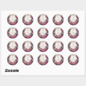 Sticker Rond Couronne décorative florale (Feuille)