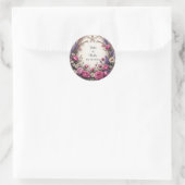 Sticker Rond Couronne décorative florale (Sac)