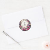 Sticker Rond Couronne décorative florale (Enveloppe)