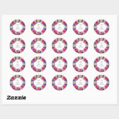 Sticker Rond Couronne décorative florale (Feuille)