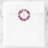 Sticker Rond Couronne décorative florale (Sac)