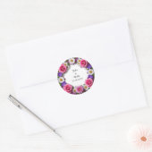 Sticker Rond Couronne décorative florale (Enveloppe)
