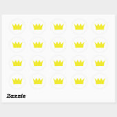 Sticker Rond Couronne d'or (Feuille)