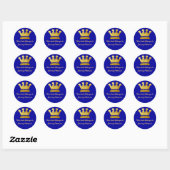 Sticker Rond couronne d'or (Feuille)