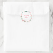 Sticker Rond Couronne florale monogramme (Sac)