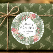 Couronne florale personnalisée - Joyeux Noël