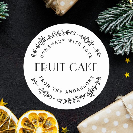 Sticker Rond Couronne florale rustique pour les fêtes de la pât