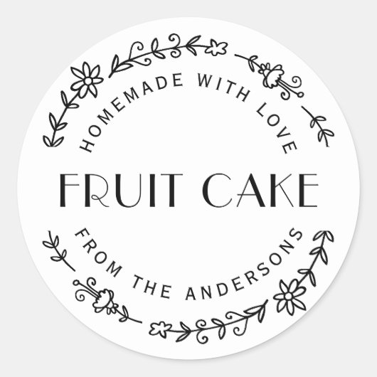 Sticker Rond Couronne florale rustique pour les fêtes de la pât (Devant)