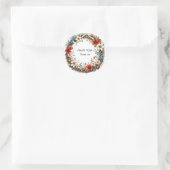 Sticker Rond Couronne florale vibrante (Sac)