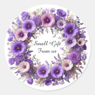 Sticker Rond Couronne florale vibrante