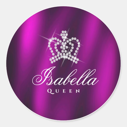 Sticker Rond Couronne glacée pourpre (Devant)