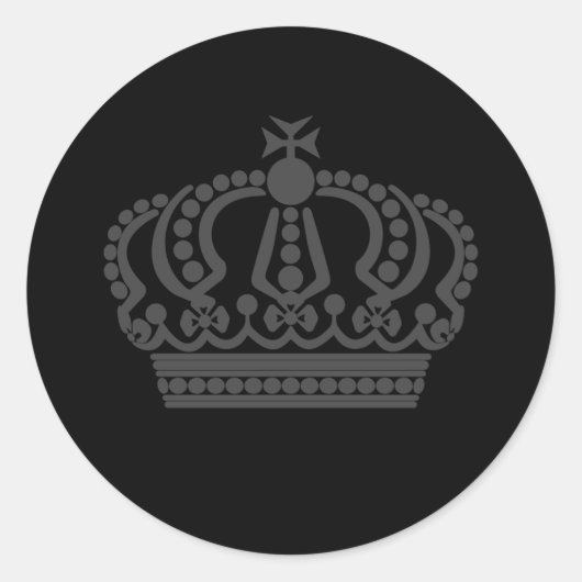 Sticker Rond Couronne grise (Devant)
