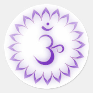 Sticker Rond Couronne "marquée au poncif" Chakra - Sahasrara