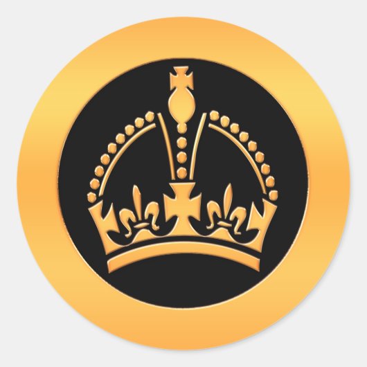 Sticker Rond Couronne or (Devant)