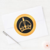 Sticker Rond Couronne or (Enveloppe)