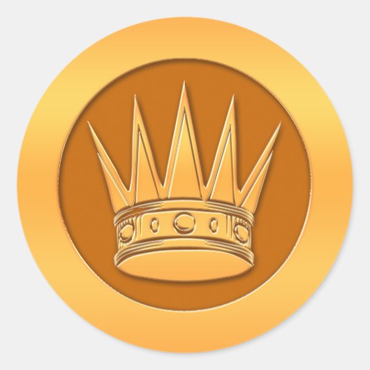 Sticker Rond Couronne or (Devant)
