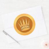 Sticker Rond Couronne or (Enveloppe)