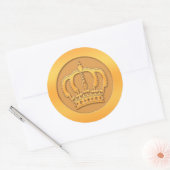 Sticker Rond Couronne or (Enveloppe)