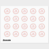 Sticker Rond Couronne or et rouge (Feuille)